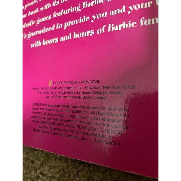 Rare Vintage Barbie Big Game Book 1997 by Golden Books - Picture 4 of 10